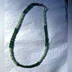 Chic Two-Tone Green Necklace